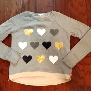 Grey heart sweater